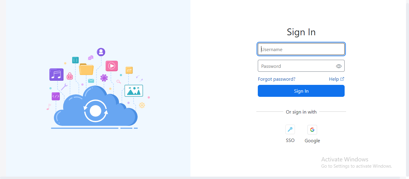 Login Page Screenshot